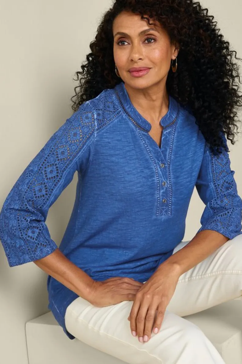 Blusa Draco Azul Marino - Túnicas y Leggings Casuales | Soft Surroundings