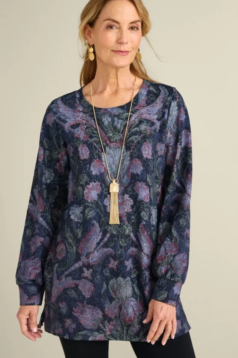 Túnica Edith en Felpa Francesa - Prenda Superior de la Colección Soft Surroundings con Diseño Versátil y Confort Excepcional