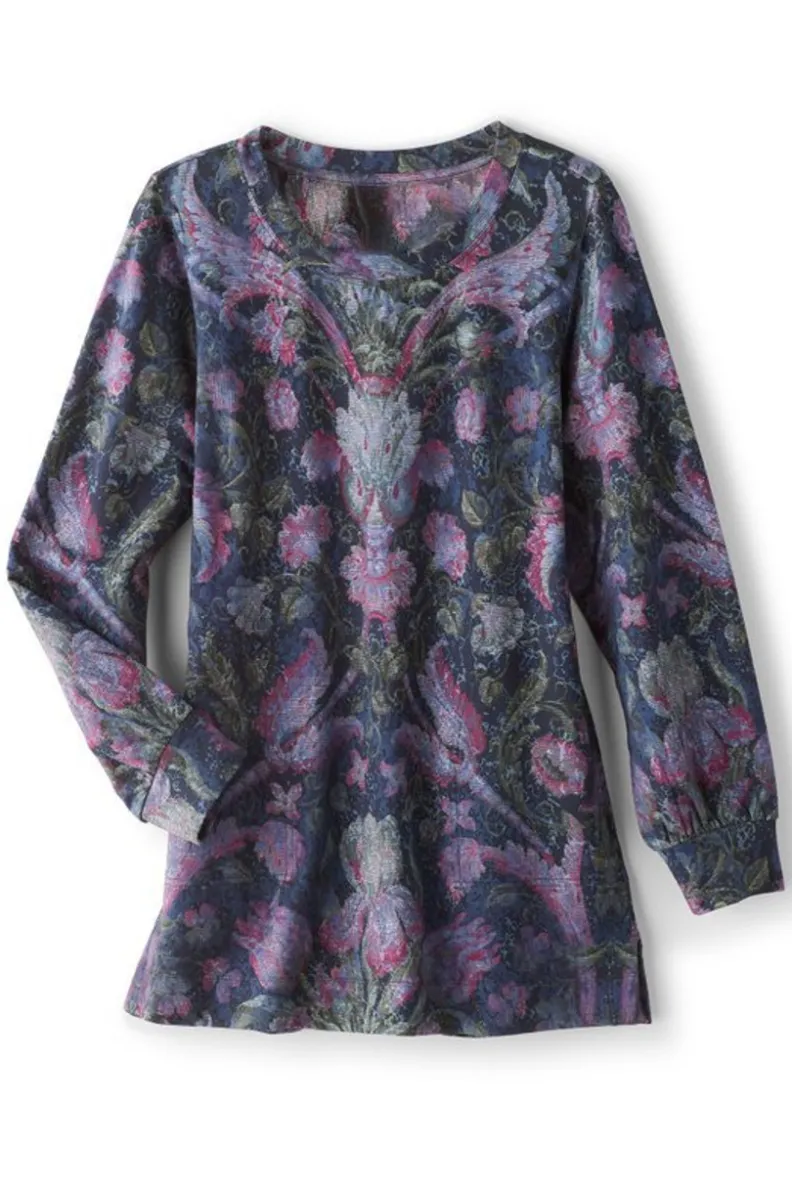Túnica Edith en Felpa Francesa - Prenda Superior de la Colección Soft Surroundings con Diseño Versátil y Confort Excepcional
