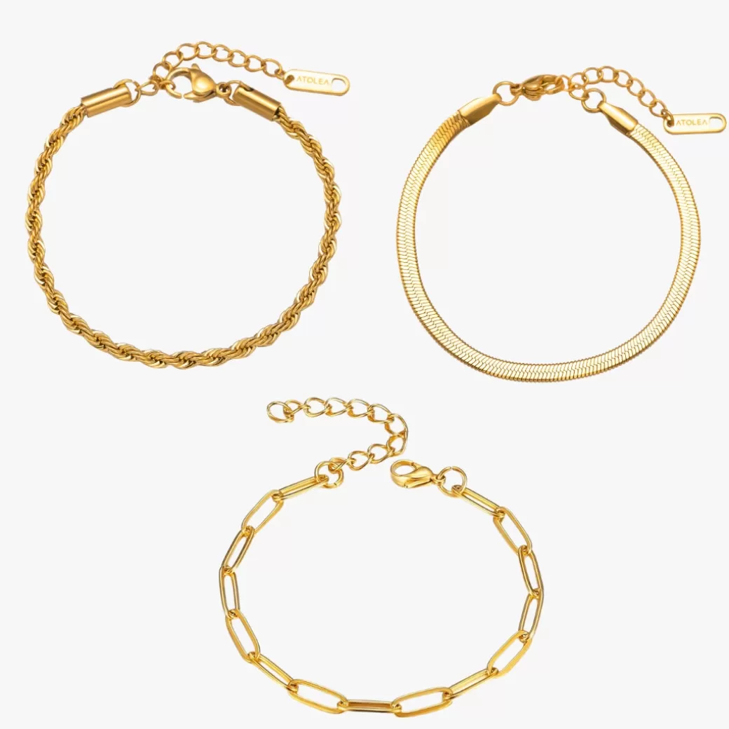 Juego de Pulseras Básicas para Estilo Diario | Colección Versátil de Atolea Joyería