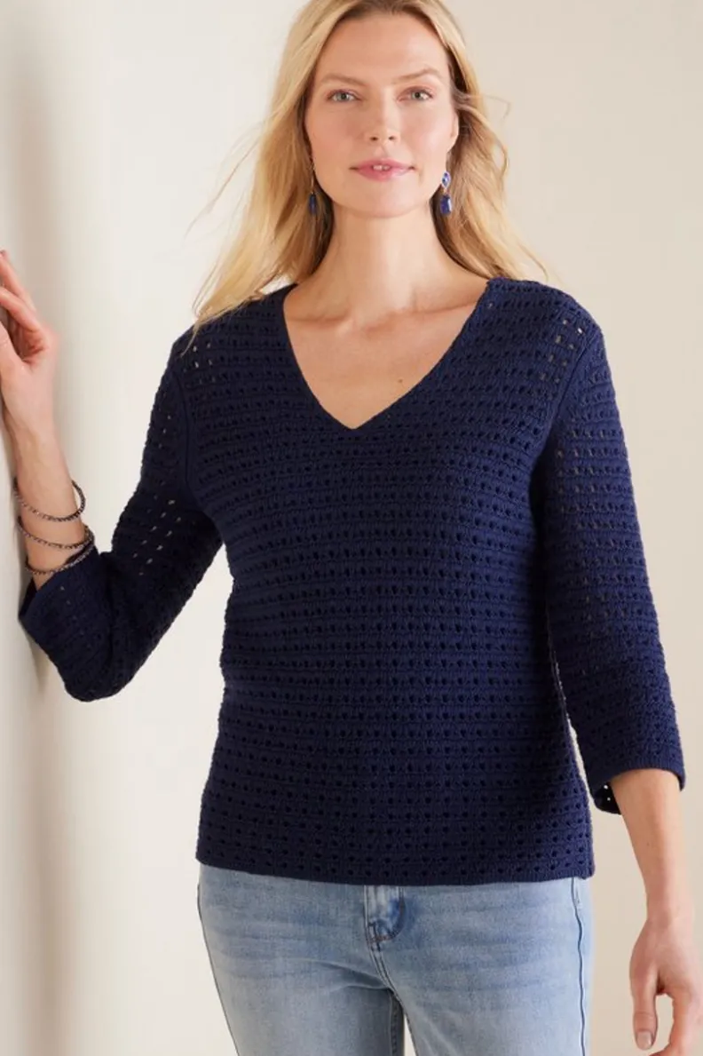 Jersey Estrella Azul Marino - Abrigos de Invierno Suaves y Confortables para Mujer · Soft Surroundings Collection