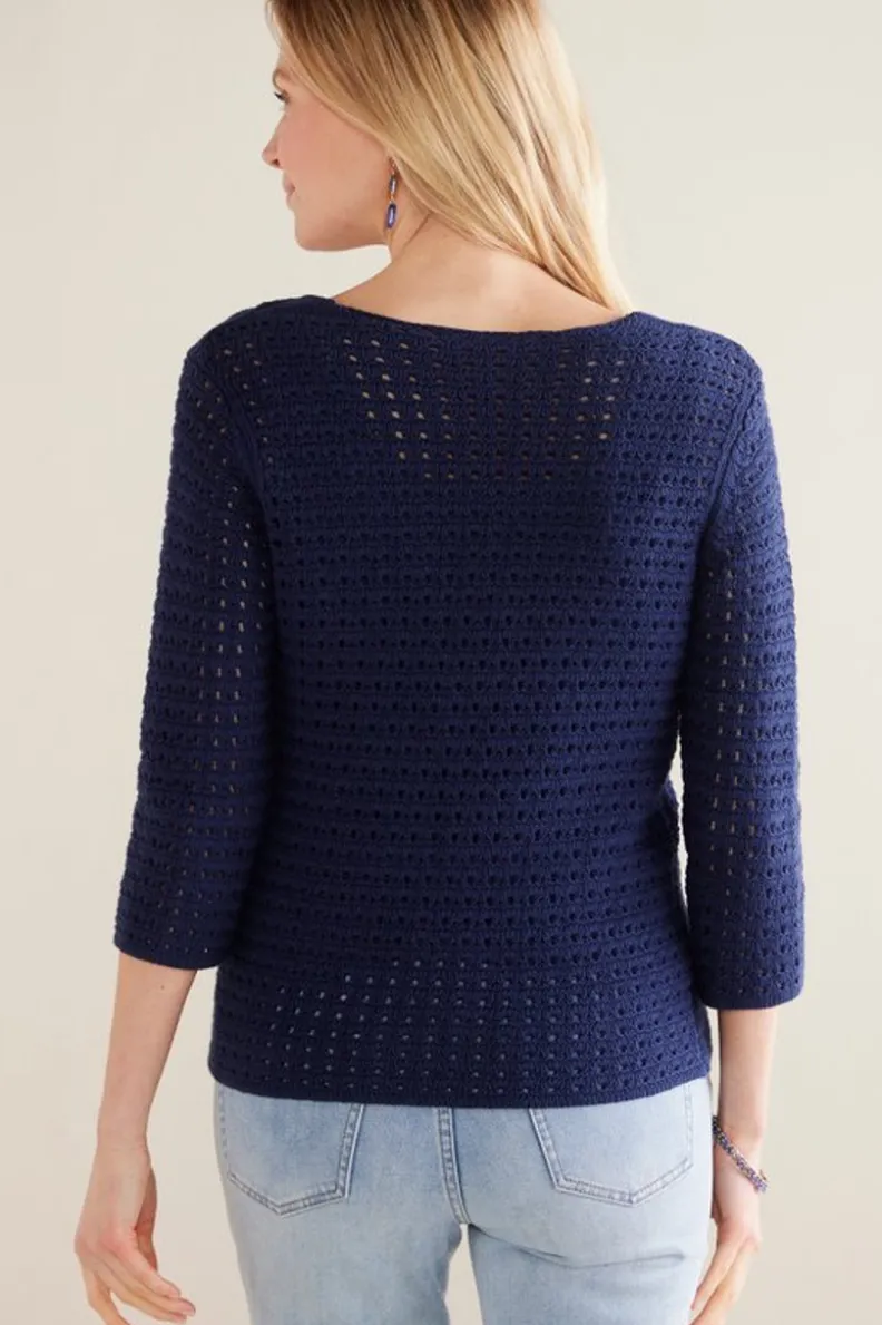 Jersey Estrella Azul Marino - Abrigos de Invierno Suaves y Confortables para Mujer · Soft Surroundings Collection