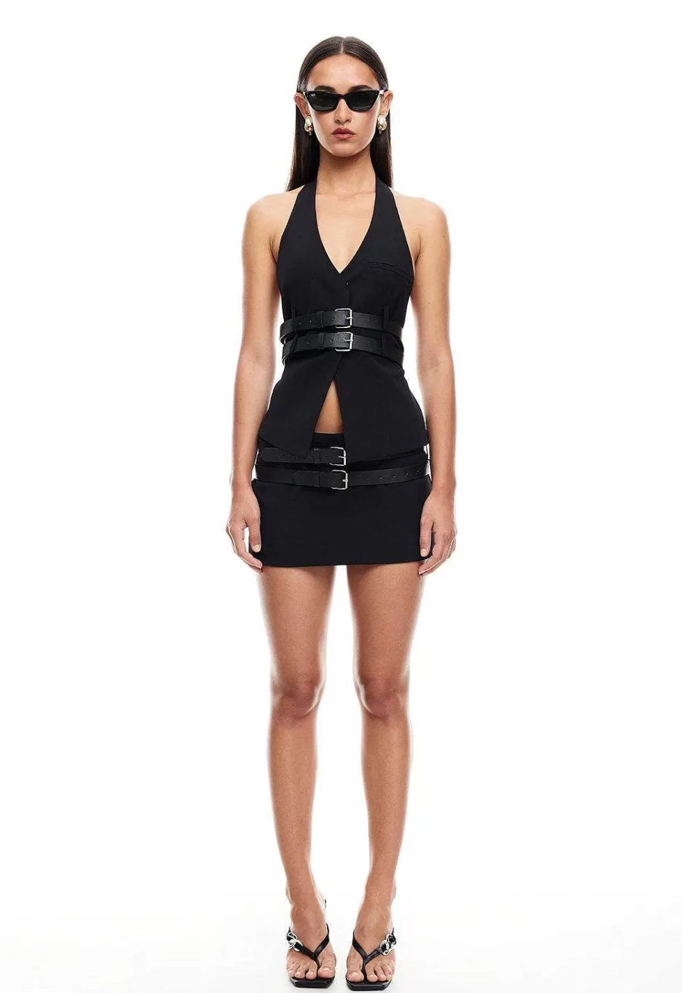 Falda Elegante con Hebillas y Detalles Únicos - Estilo Etéreo Leona | Disponible en Línea