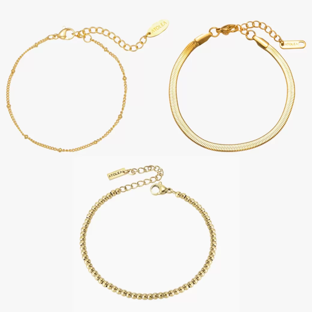 Pulseras Diarias Esenciales: Pack Versátil de Atolea Joyería a Precio Accesible