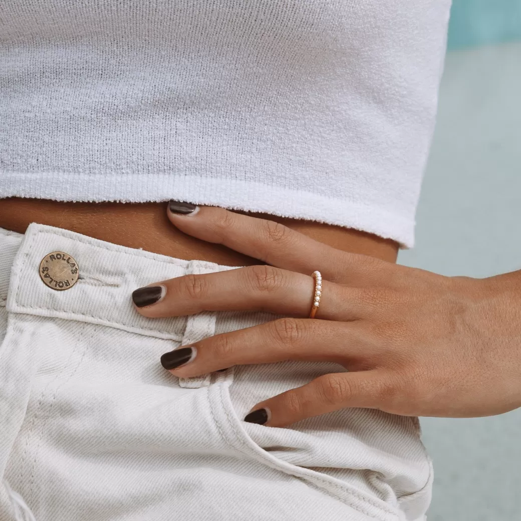 Anillo de Perlas para Uso Diario - Elegancia Atemporal de Joyería Atolea