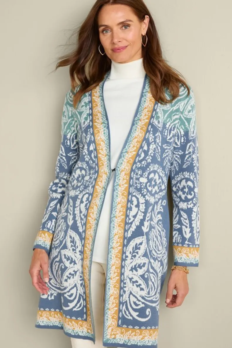 Abrigo Versátil Ezer con Tejido Jacquard y Bufanda Ajustable – Chaquetas Cálidas de Soft Surroundings