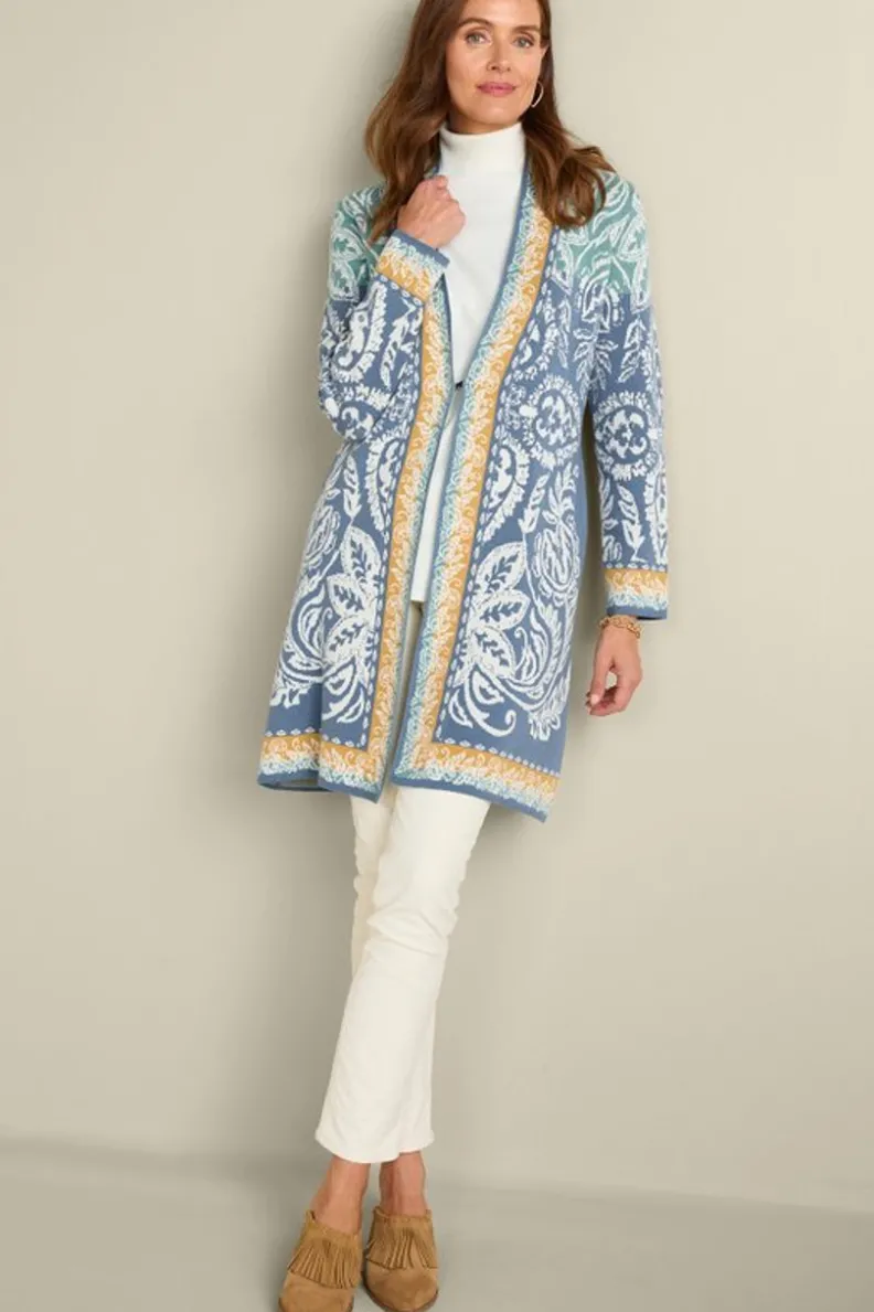Abrigo Versátil Ezer con Tejido Jacquard y Bufanda Ajustable – Chaquetas Cálidas de Soft Surroundings