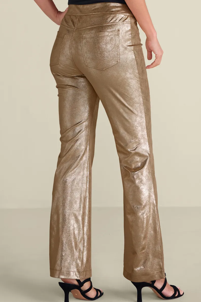 Pantalones Sofisticados de Piel Sintética - Corte Botero con Detalles Acogedores by Soft Surroundings