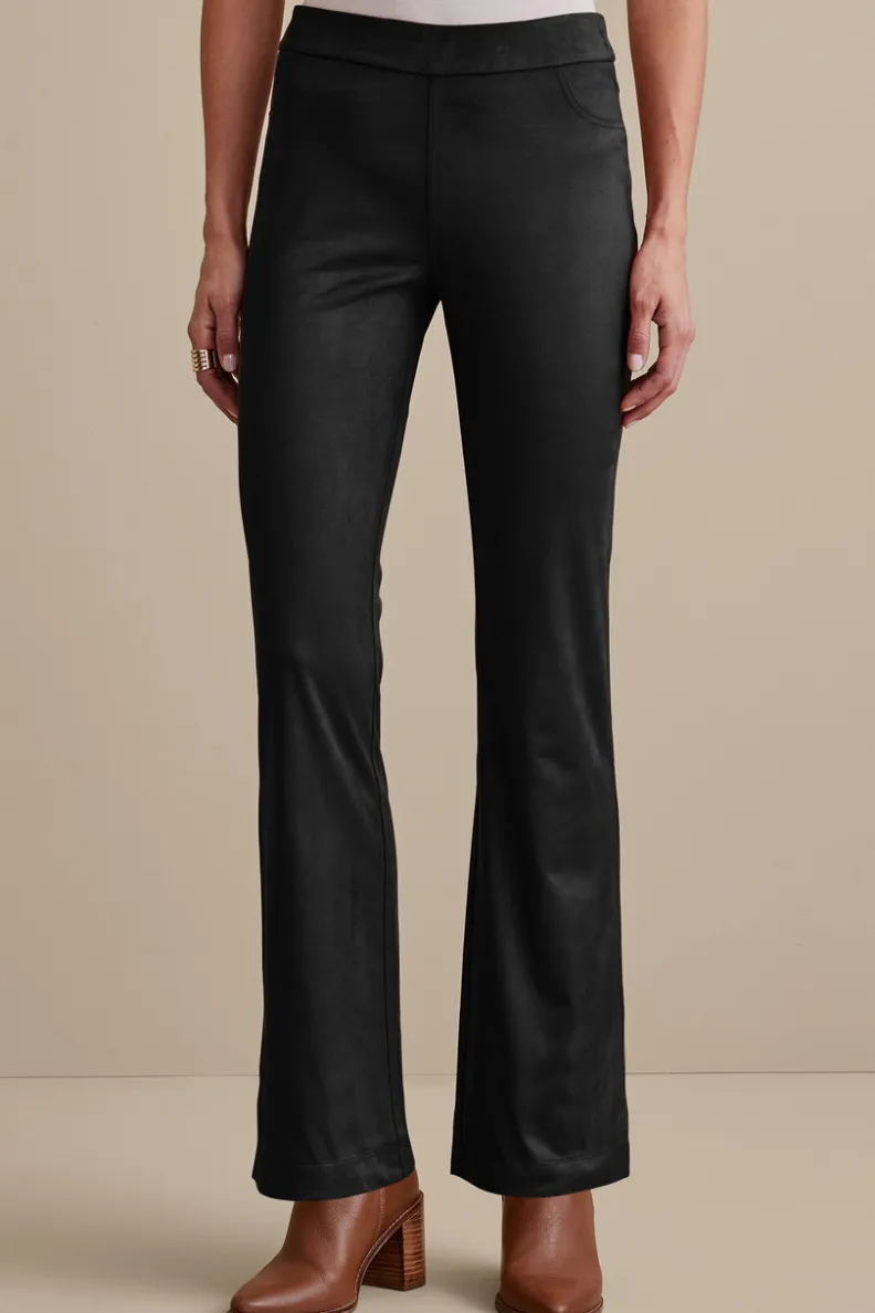 Pantalones Sofisticados de Piel Sintética - Corte Botero con Detalles Acogedores by Soft Surroundings