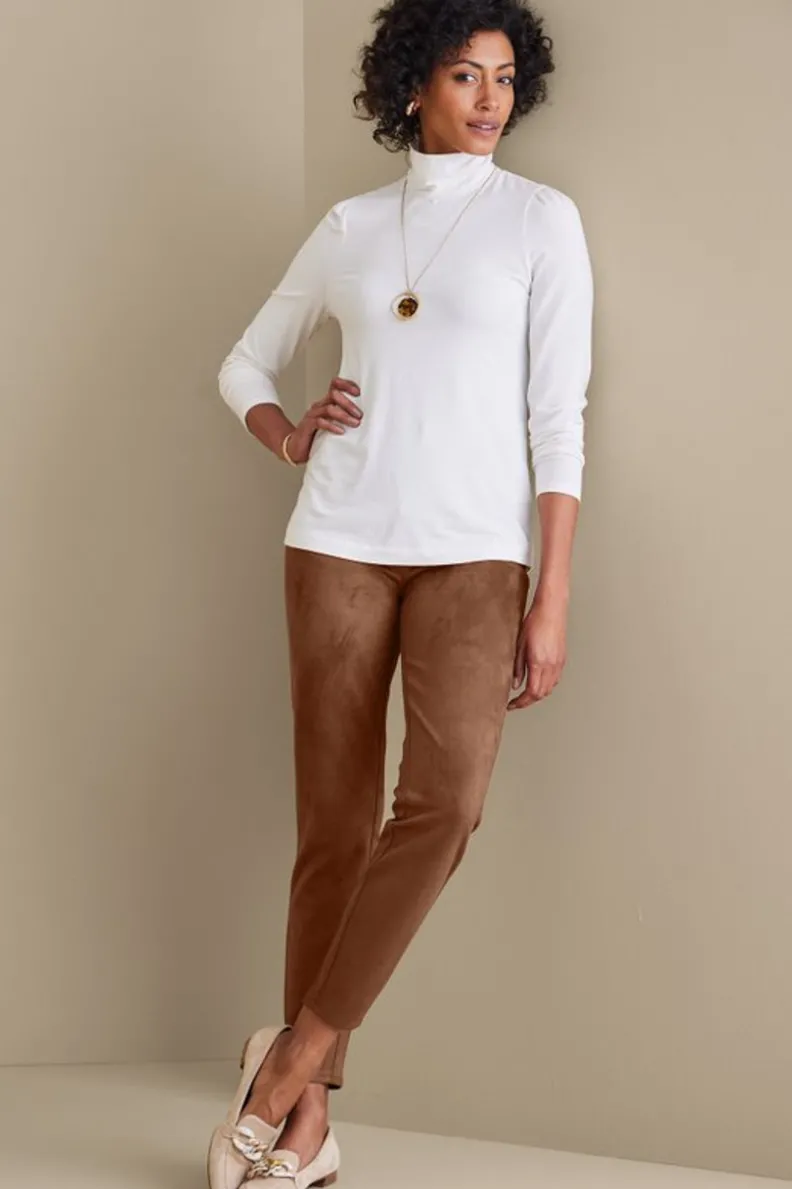 Leggings Soft Surroundings en Piel de Antifaz - Tiro Alto Elástico y Cómodo para Movilidad Diaria