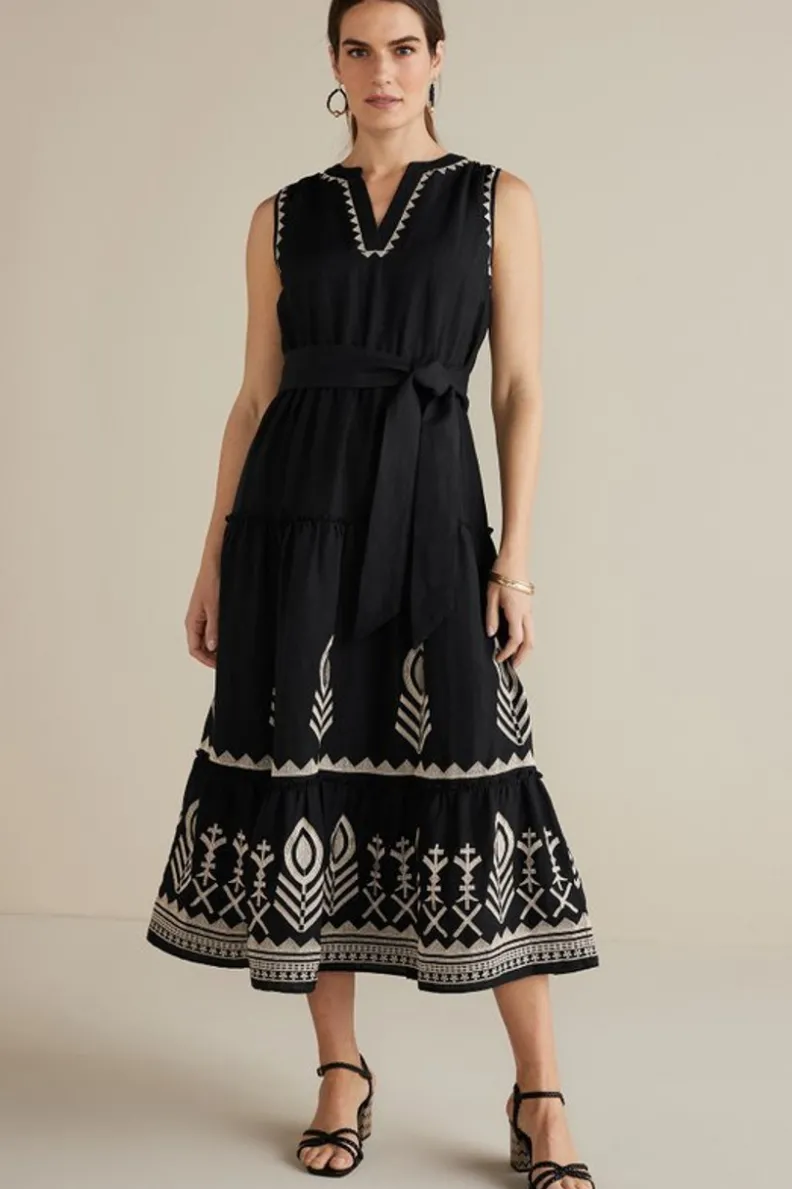 Vestido Midilargo Fernanda en Negro - Estilo Casual para Ocasiones Especiales | Colección Suave Elegancia