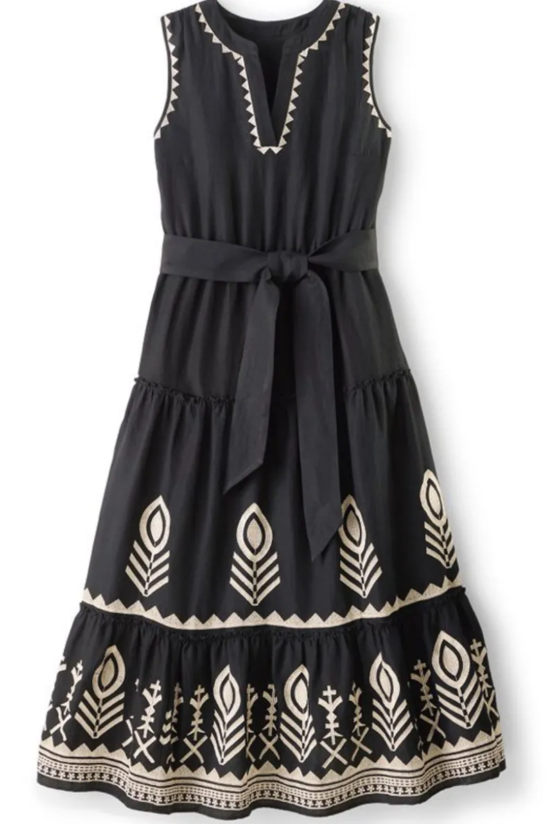 Vestido Midilargo Fernanda en Negro - Estilo Casual para Ocasiones Especiales | Colección Suave Elegancia