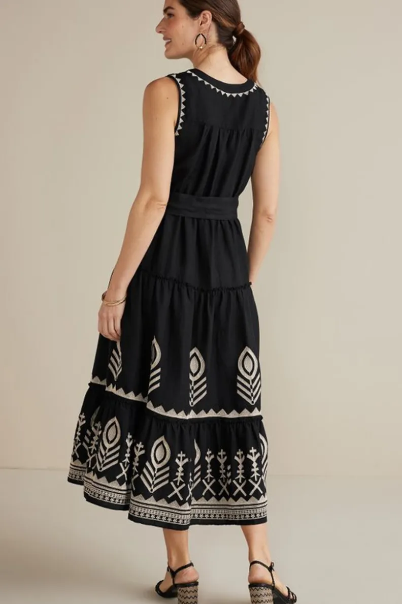 Vestido Midilargo Fernanda en Negro - Estilo Casual para Ocasiones Especiales | Colección Suave Elegancia