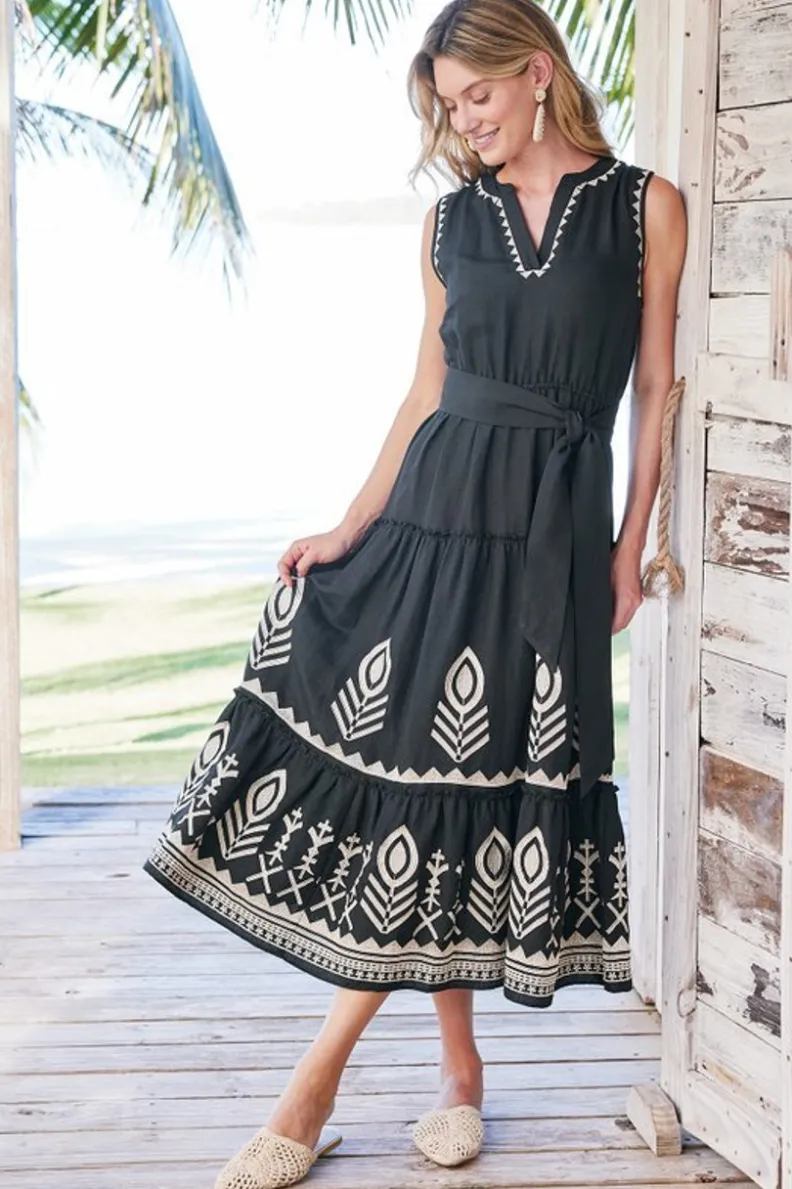 Vestido Midilargo Fernanda en Negro - Estilo Casual para Ocasiones Especiales | Colección Suave Elegancia