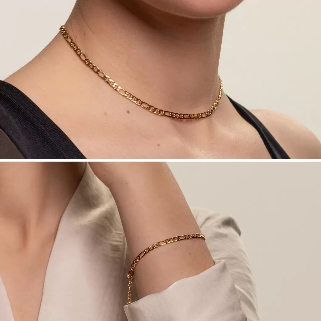 ¡Oferta Especial! Juego de Joyería Atolea en Cadena Figaro - Elegancia y Estilo al Mejor Precio