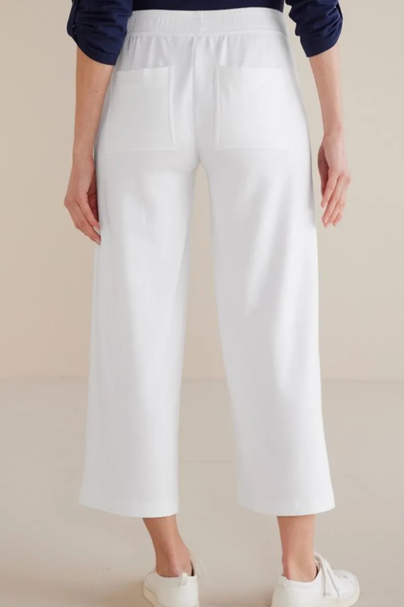 Pantalones Tobilleros French Terry Fina - Tejido Ultra Suave en Azul Marino | Colección Soft Surroundings