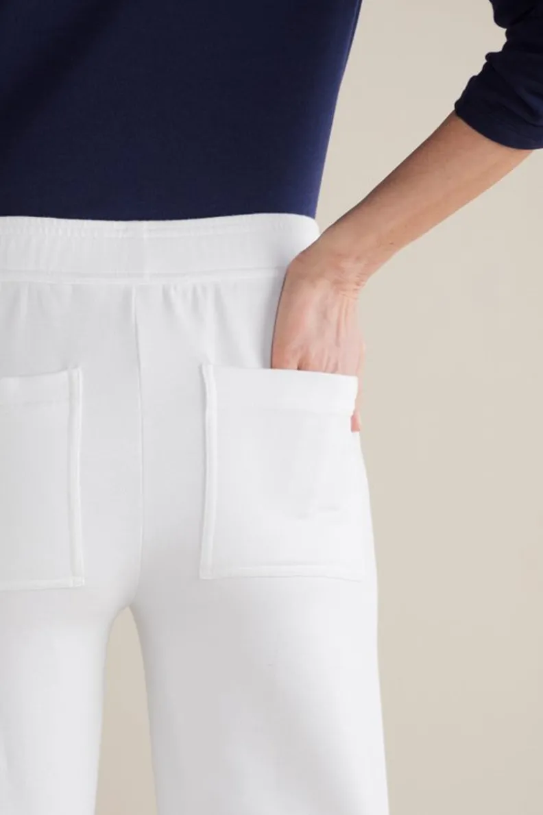 Pantalones Tobilleros French Terry Fina - Tejido Ultra Suave en Azul Marino | Colección Soft Surroundings