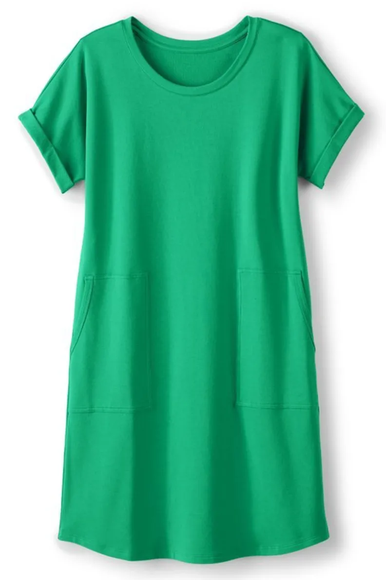 Vestido Corto French Terry Fino - Abrigo Suave para Outfits Relajados