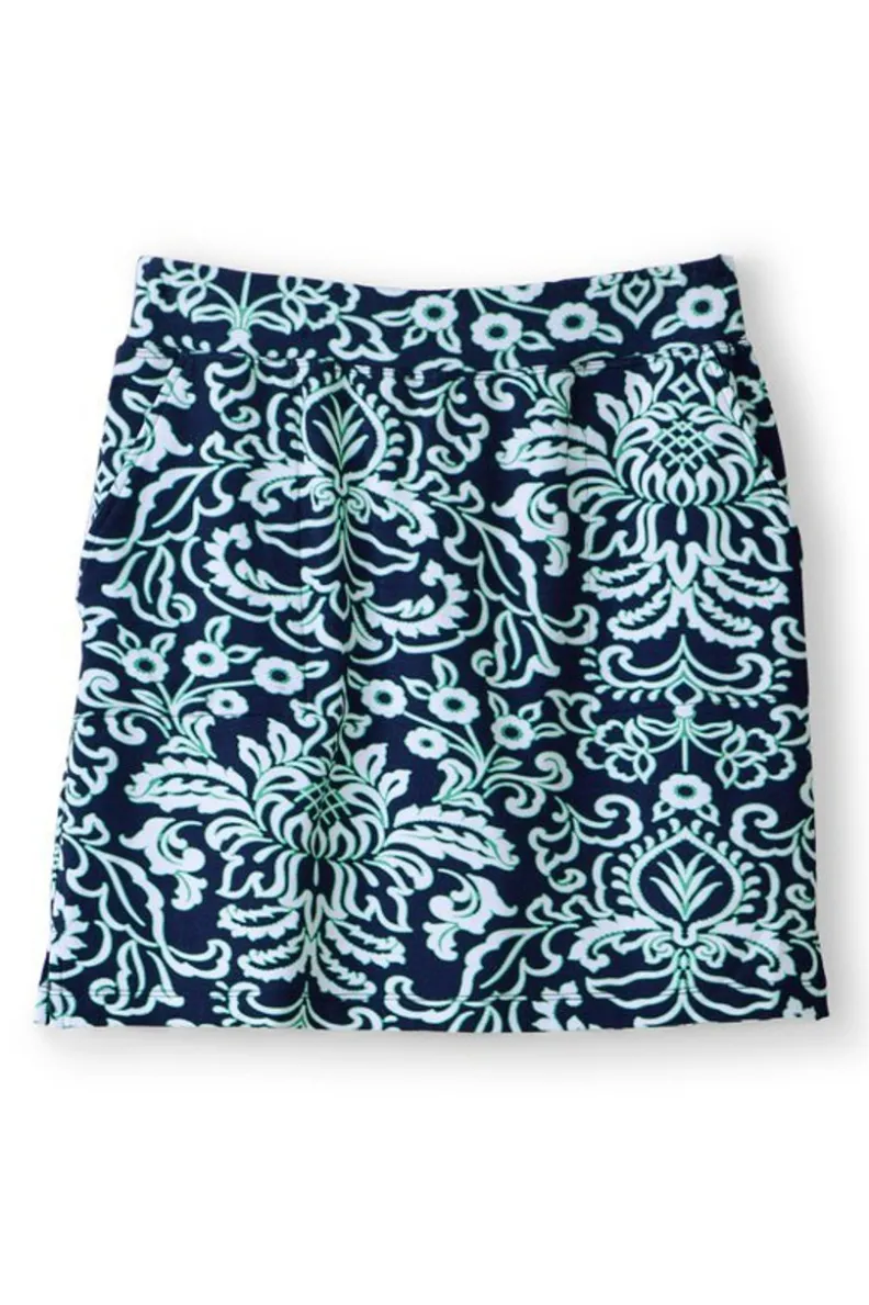 ¡Elegancia Casual! Falda-Pantalón Fina en Tejido French Terry de Soft Surroundings con Pañuelo Jaipur de Regalo