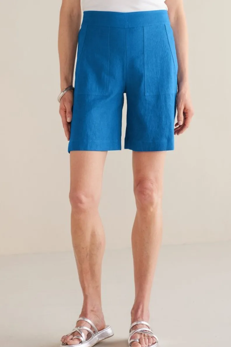 Bermudas Flavia de Soft Surroundings - Tejido transpirable de lino y algodón · Estilo casual para looks frescos · Comodidad premium en días cálidos