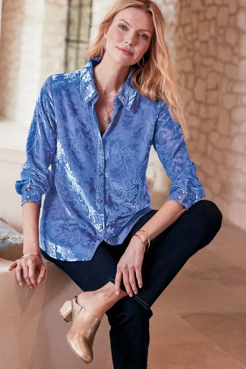 Blusa Elegante Floreat en Terciopelo Premium - Entornos Suaves de Lujo y Confort