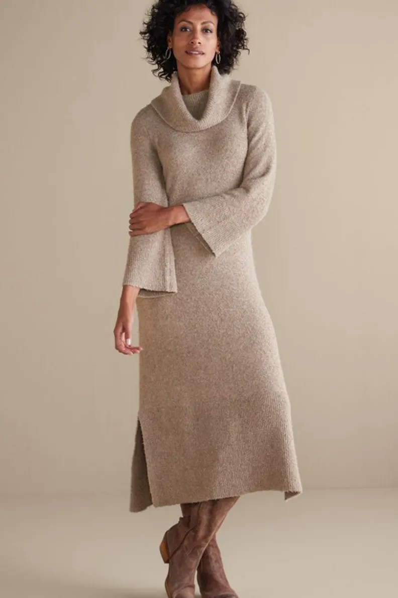 Vestido Frances de Soft Surroundings - Elegancia Casual en Tono Beige Suave