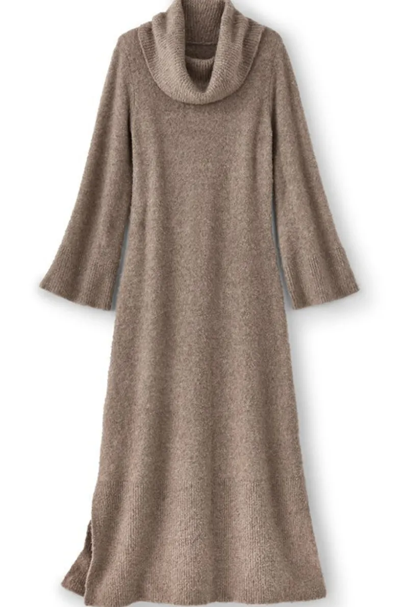 Vestido Frances de Soft Surroundings - Elegancia Casual en Tono Beige Suave
