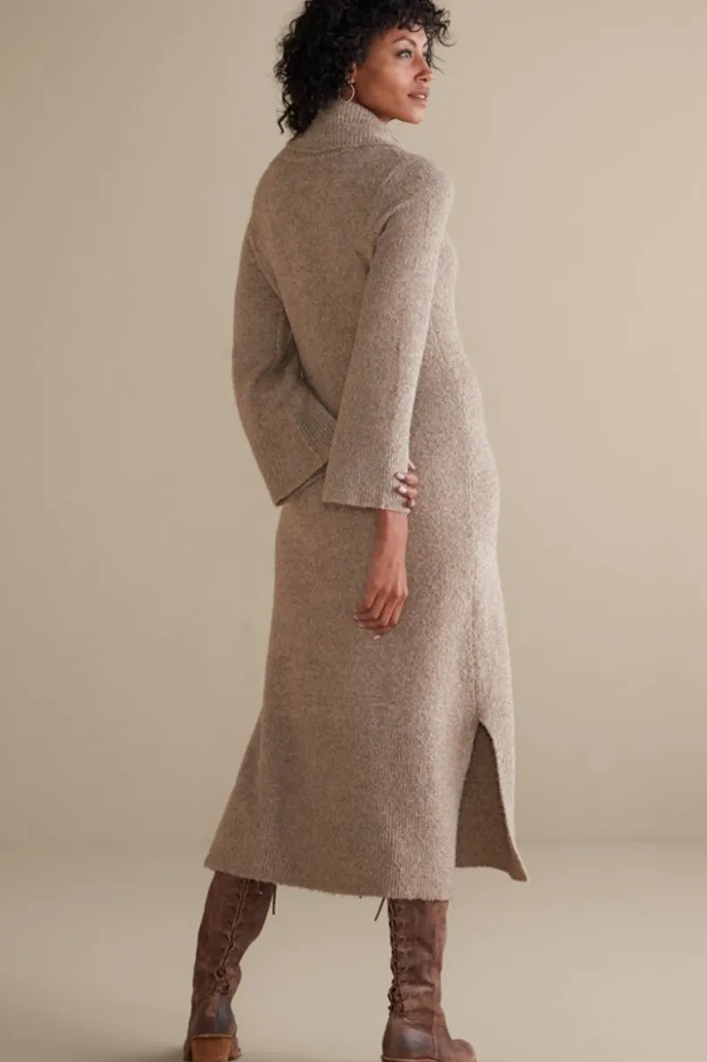 Vestido Frances de Soft Surroundings - Elegancia Casual en Tono Beige Suave