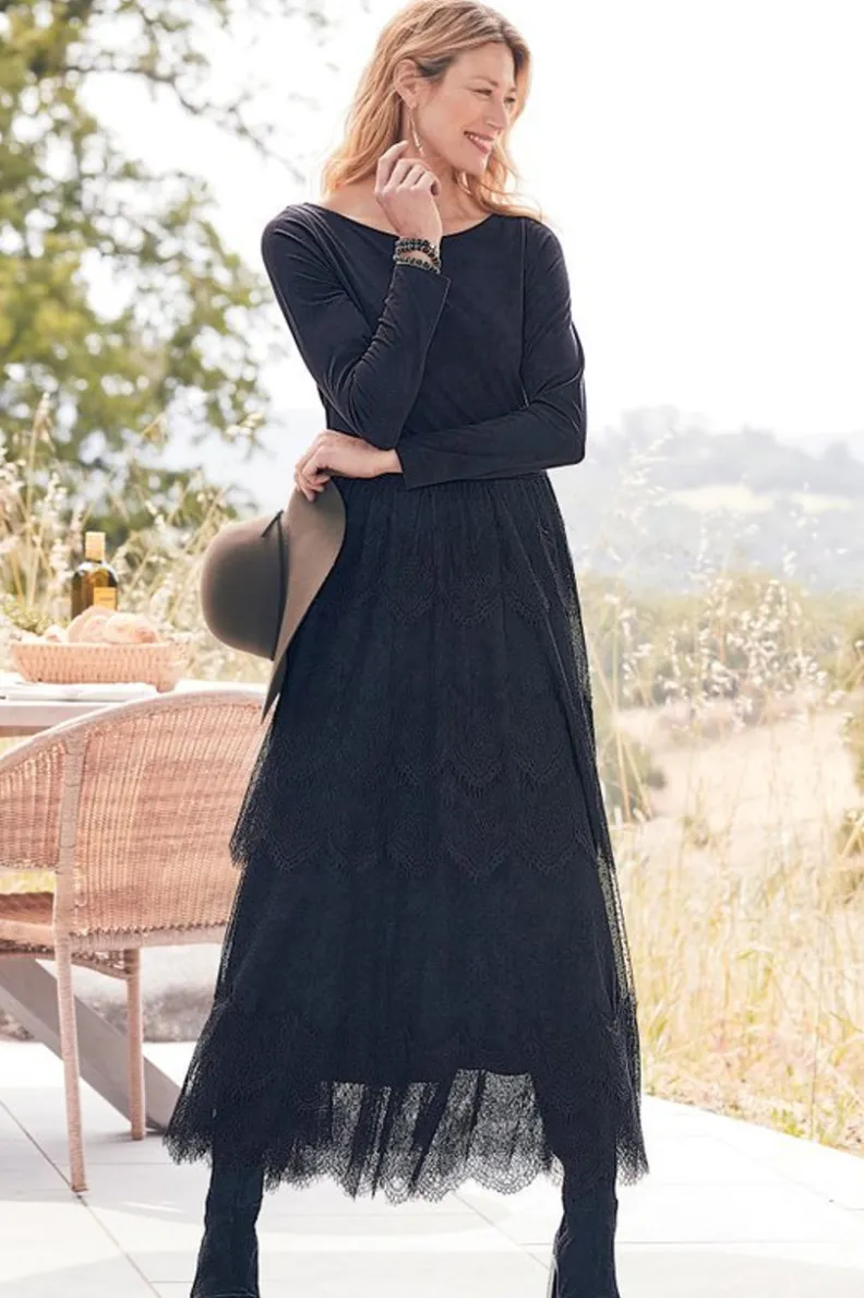 Vestido Frederica en Negro - Elegancia atemporal con detalles de Soft Surroundings 

(Alternativa 2: 