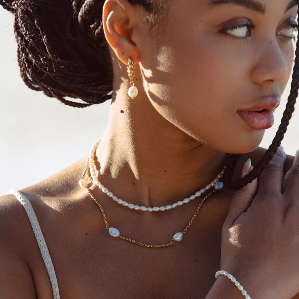 Collar Elegante de Perlas de Río - Diseño Exclusivo por Joyería Atolea