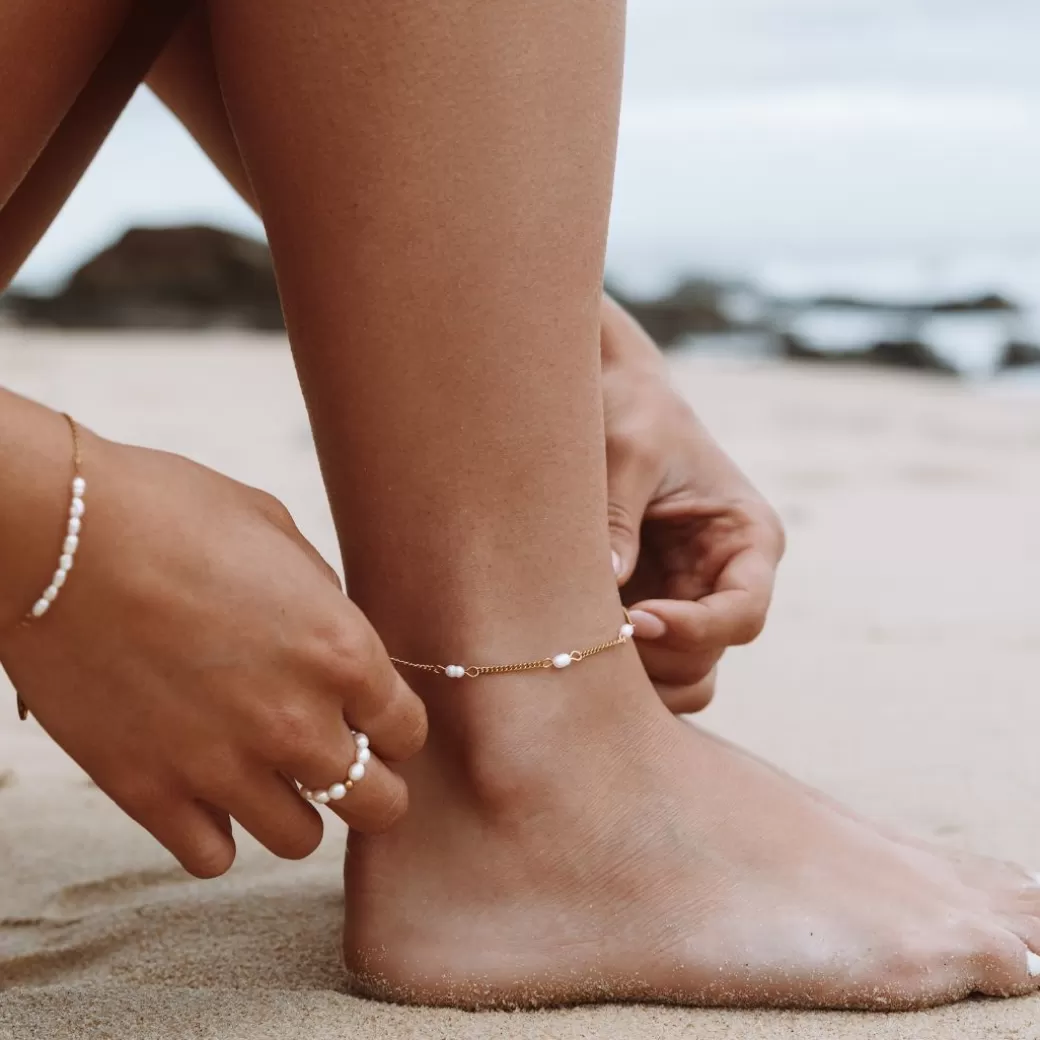 Tobillera Elegante con Perlas Naturales de Río - Joyería Atolea | Oferta Exclusiva