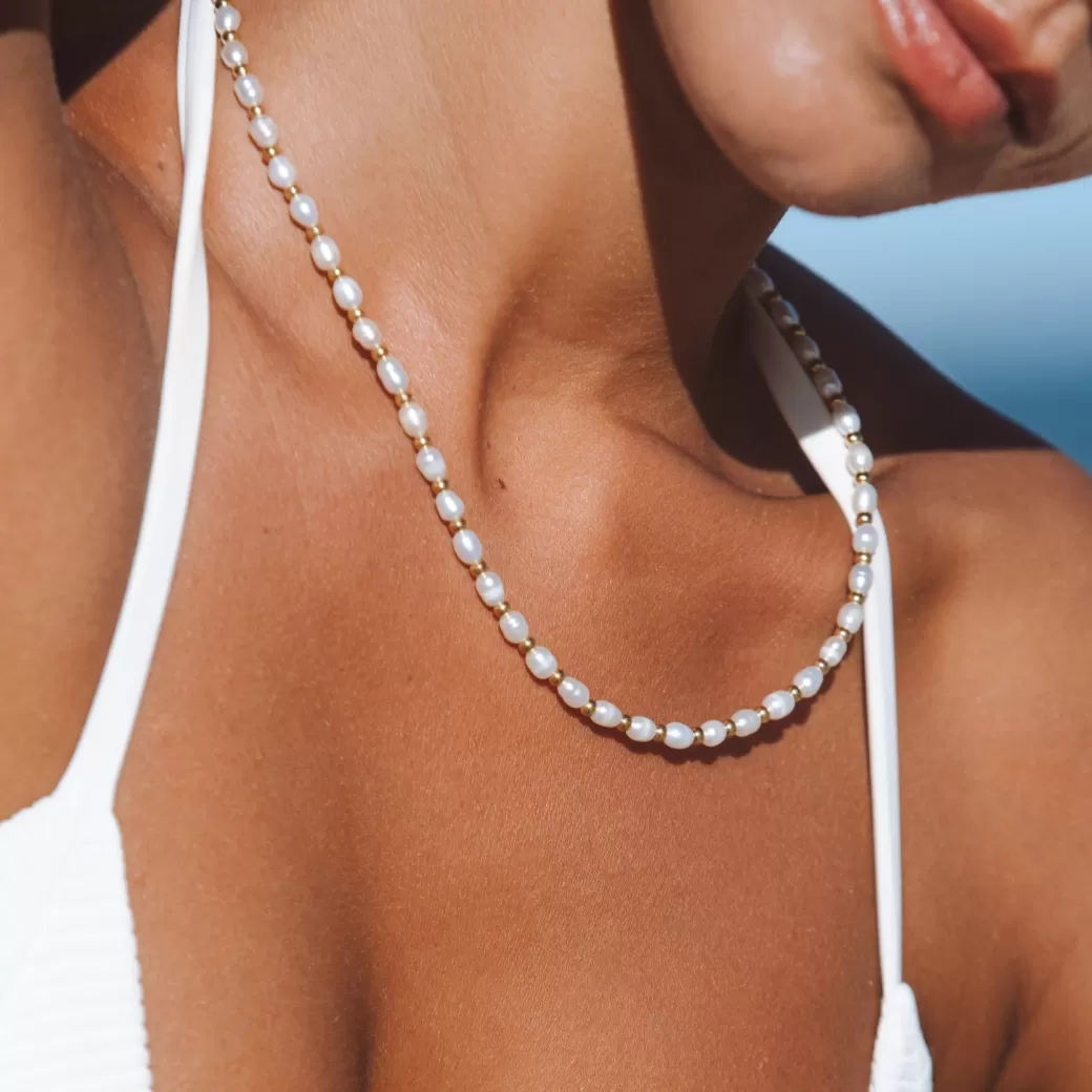 Gargantilla Elegante de Perlas de Agua Dulce en Oro - Diseño Exclusivo de Atolea Joyería