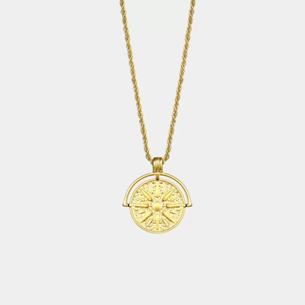 Colgante Sol Dorado | Joyería Atolea - Elegancia Radiante en Accesorios Cotidianos
