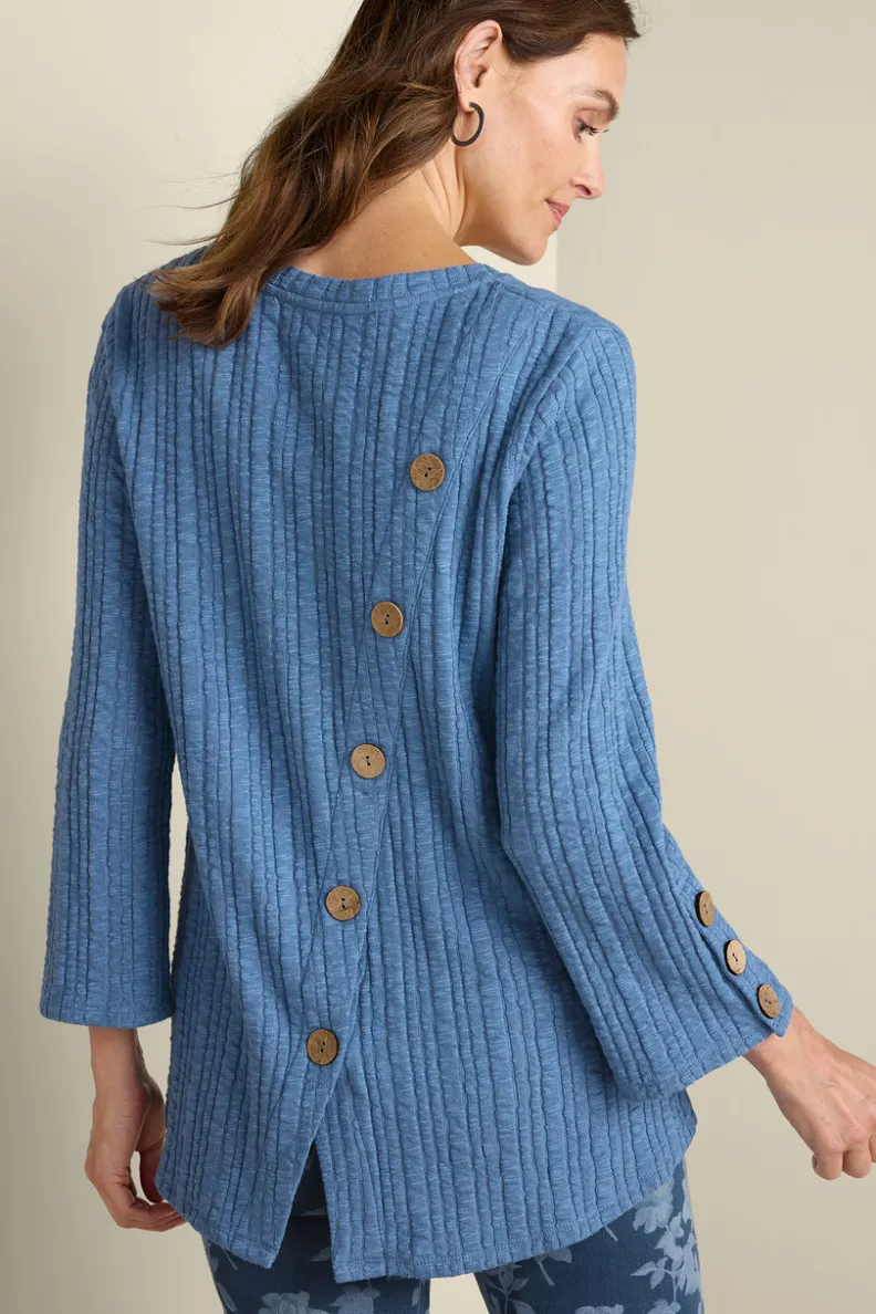 Blusas · Túnicas y Leggings - Túnica Tejida Goldie con Diseño Versátil | Conjunto Cómodo de Soft Surroundings