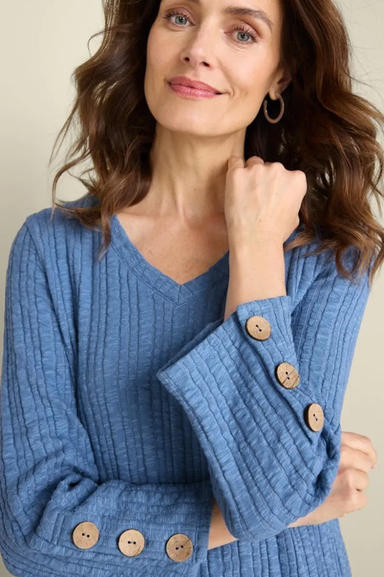 Blusas · Túnicas y Leggings - Túnica Tejida Goldie con Diseño Versátil | Conjunto Cómodo de Soft Surroundings