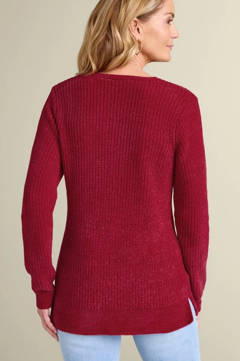 Jersé acanalado Gwendolyn en Chenilla suave - Abrigos y suéteres de invierno | Soft Surroundings