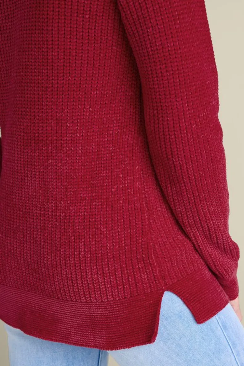 Jersé acanalado Gwendolyn en Chenilla suave - Abrigos y suéteres de invierno | Soft Surroundings
