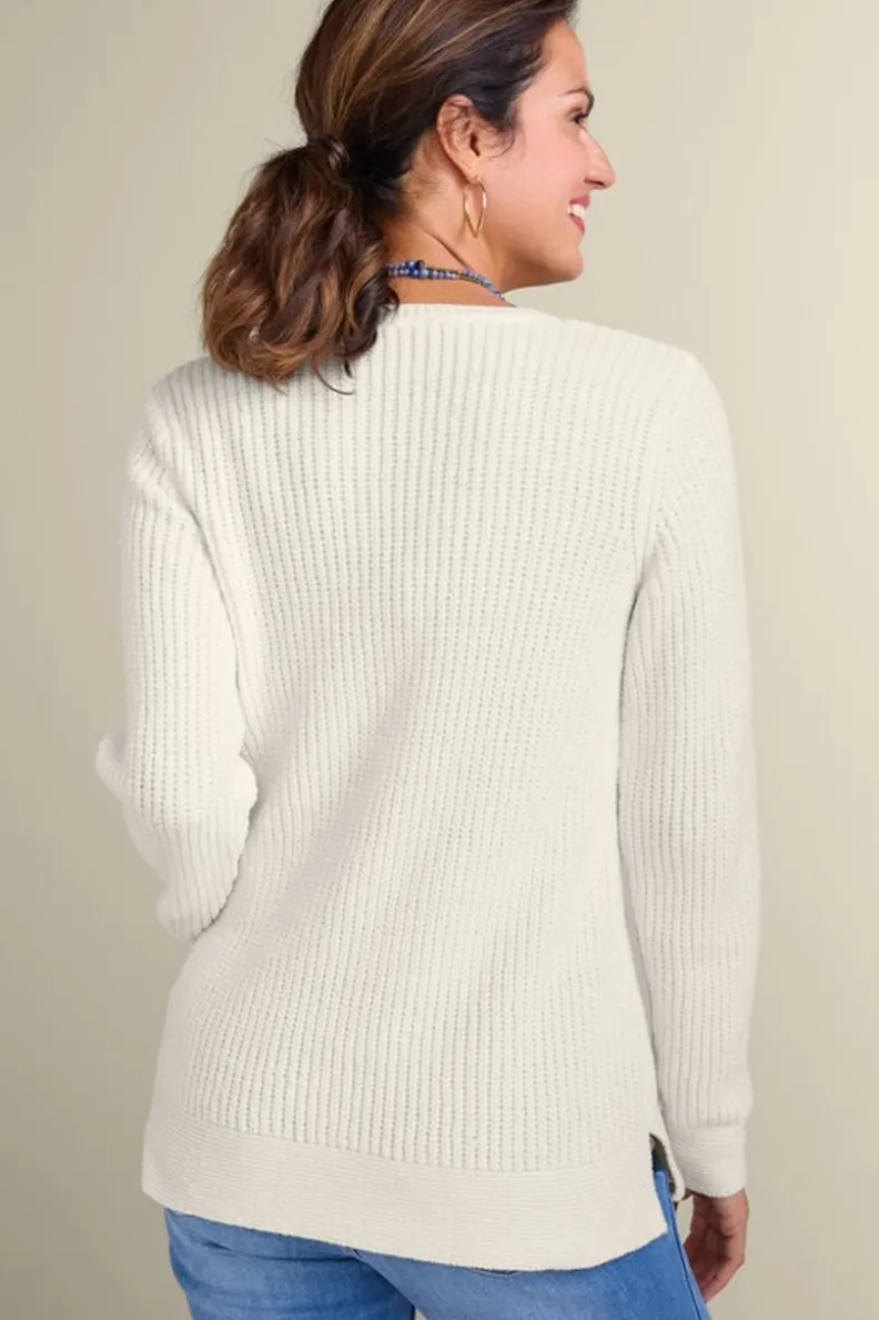Jersé acanalado Gwendolyn en Chenilla suave - Abrigos y suéteres de invierno | Soft Surroundings