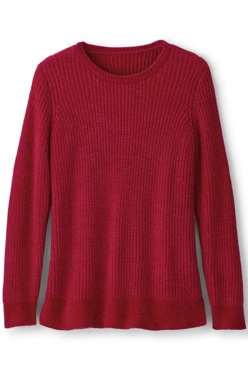 Jersé acanalado Gwendolyn en Chenilla suave - Abrigos y suéteres de invierno | Soft Surroundings
