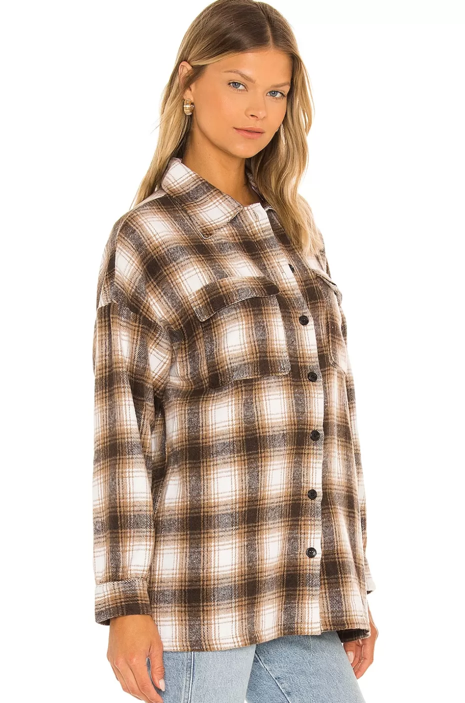 Lovers & Friends - Chaqueta-Camisa Harlow en Franela Suave, Estilo Versátil para Looks Casuales y Elegantes