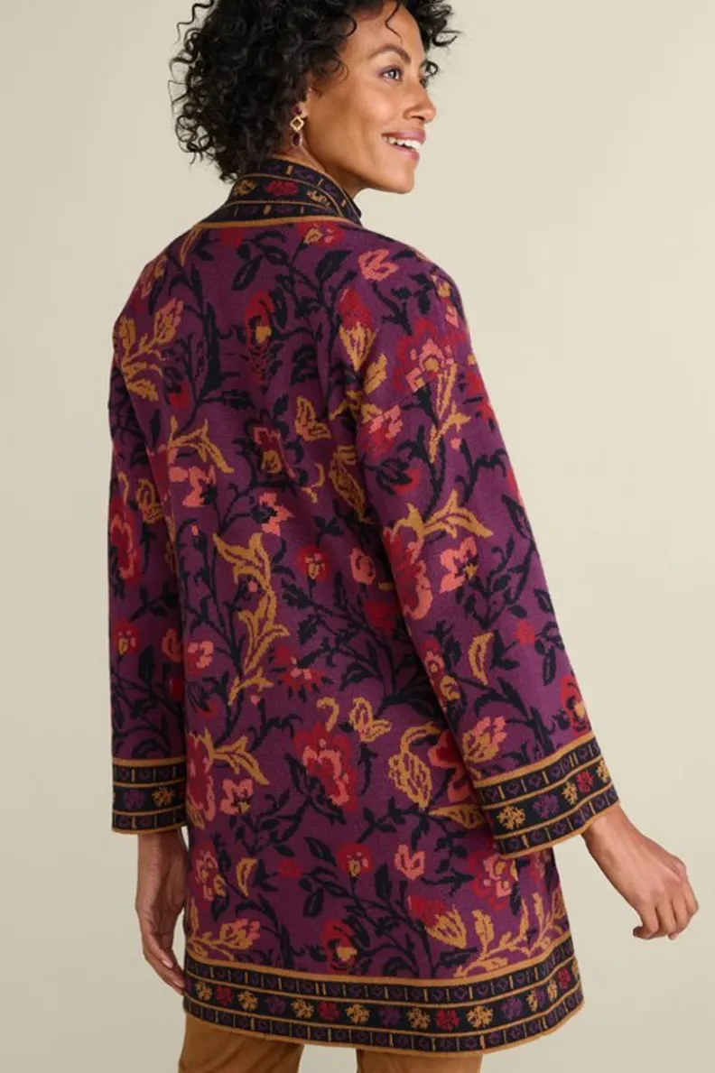 Cárdigan Jacquard Invierno Jardín - Suéteres Acogedores con Detalles Artesanales | Colección Soft Surroundings