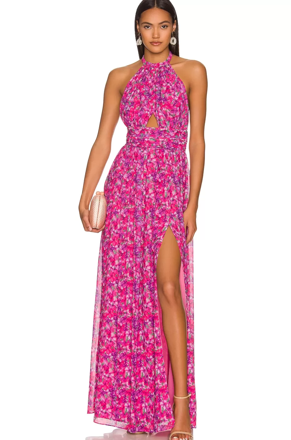 Vestido Largo L&F en Tono Avellana - Elegancia Sofisticada para Ocasiones Especiales