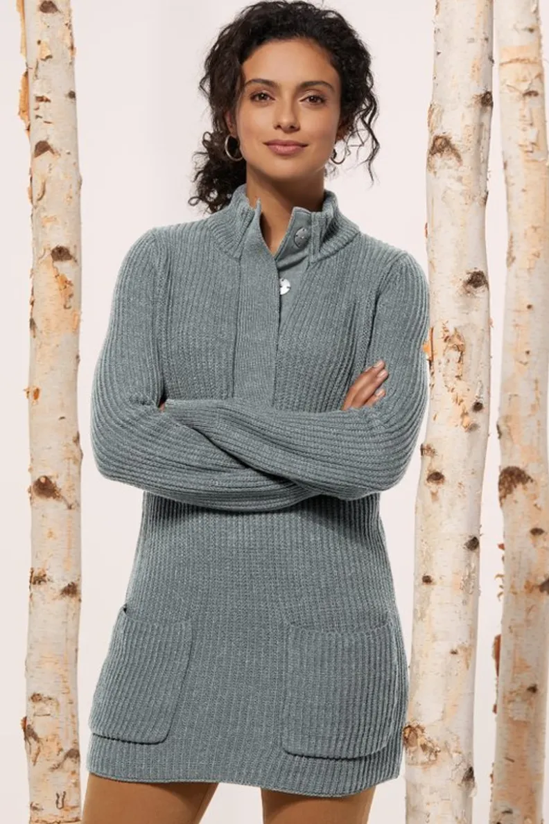 Jerséis Cálidos para Mujer: Túnica de Lana de las Tierras Altas - Diseño Acogedor por Entornos Suaves