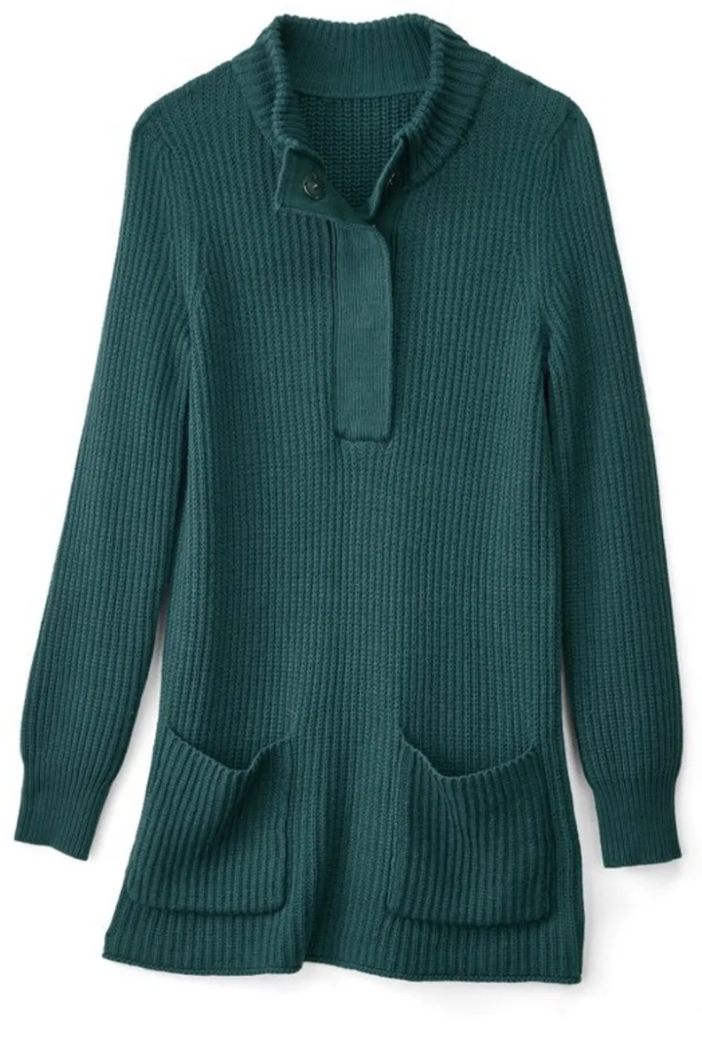 Jerséis Cálidos para Mujer: Túnica de Lana de las Tierras Altas - Diseño Acogedor por Entornos Suaves