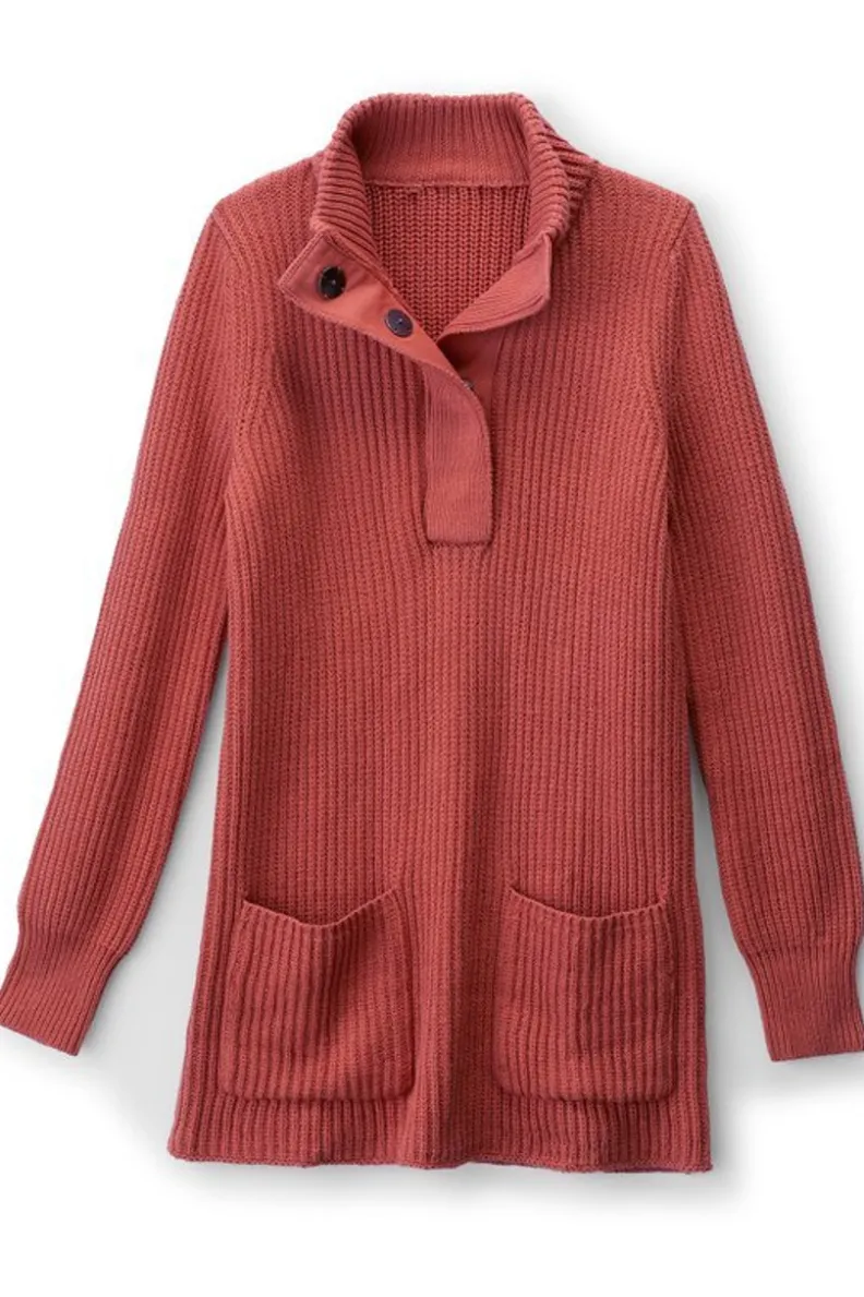 Jerséis Cálidos para Mujer: Túnica de Lana de las Tierras Altas - Diseño Acogedor por Entornos Suaves