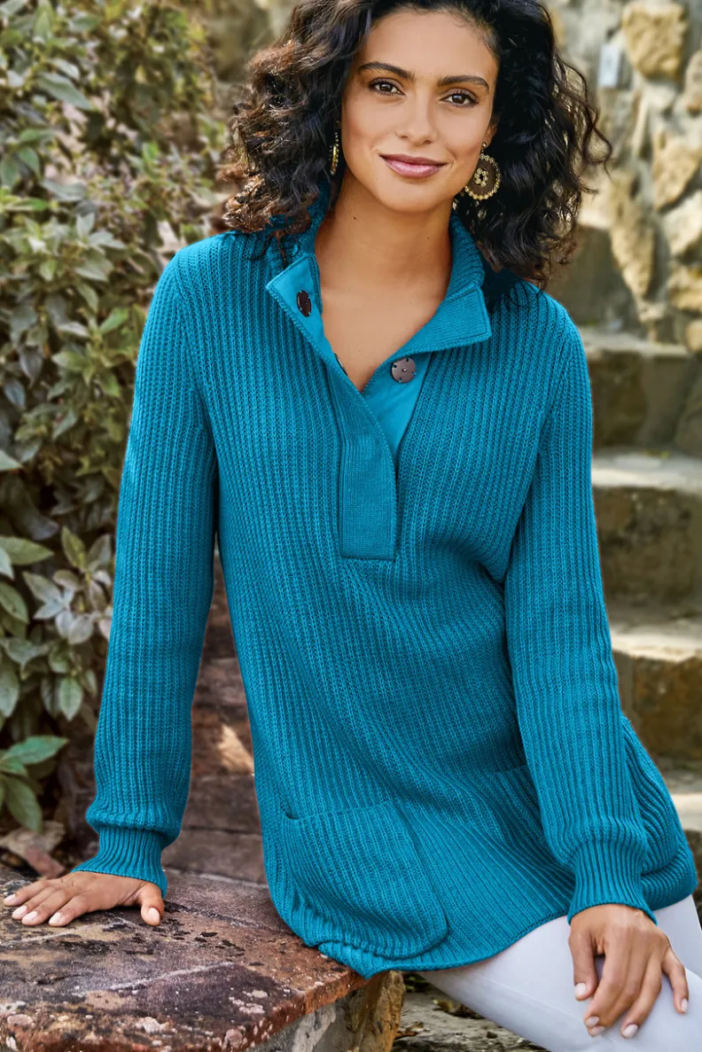 Jerséis Cálidos para Mujer: Túnica de Lana de las Tierras Altas - Diseño Acogedor por Entornos Suaves
