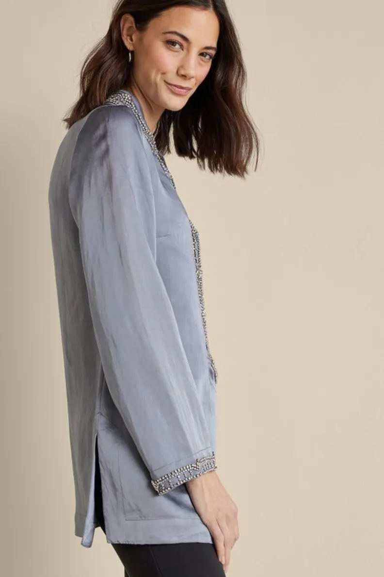 Túnica Colette de Soft Surroundings: Detalles Artesanales con Inspiración Marroquí en Tela Suave