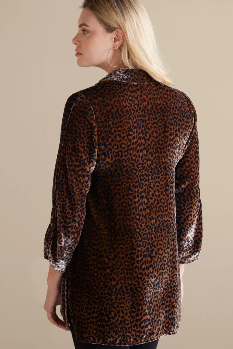 Blusa bohemia en seda suave con toques de terciopelo - Estilo poético y cómodo de Tops-Soft Surroundings