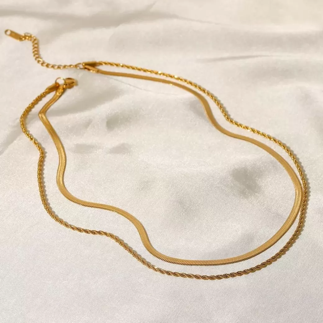 Collar Elegante de Capas con Diseño Moderno - Joyería Atolea al Mejor Precio