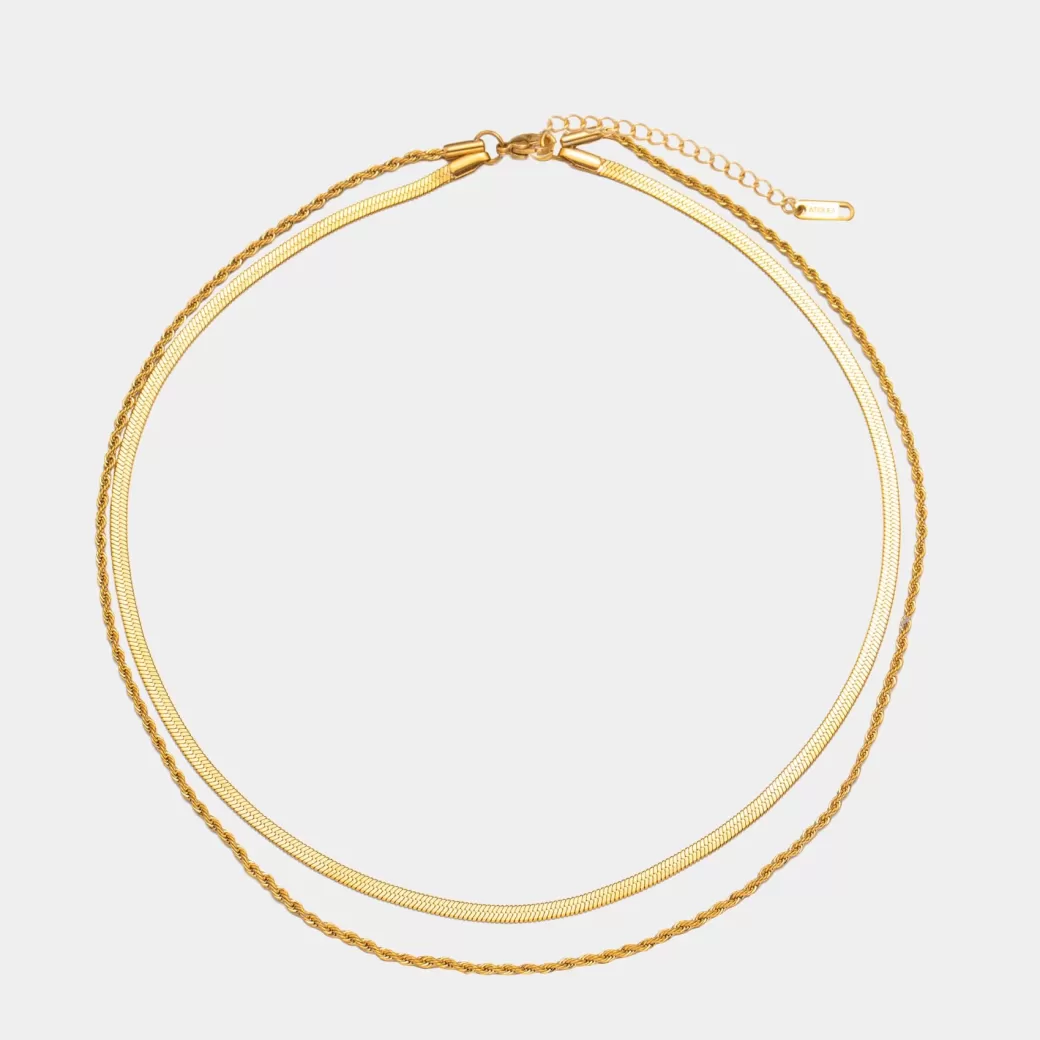 Collar Elegante de Capas con Diseño Moderno - Joyería Atolea al Mejor Precio